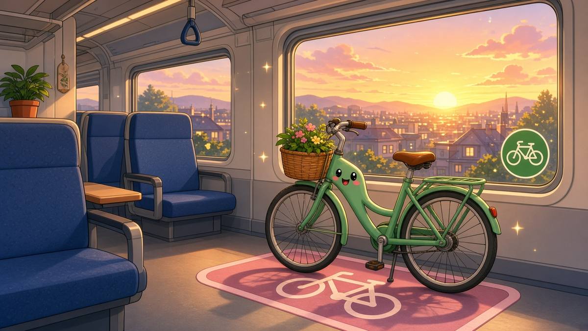 Is a second-class train seat the last honest place to find yourself at golden hour - comic illustration